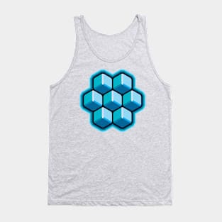 Hypnotic Cubes- Aqua Palette Tank Top